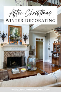 winter family room with text overlay