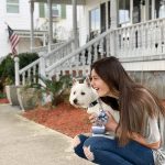 westie with girl