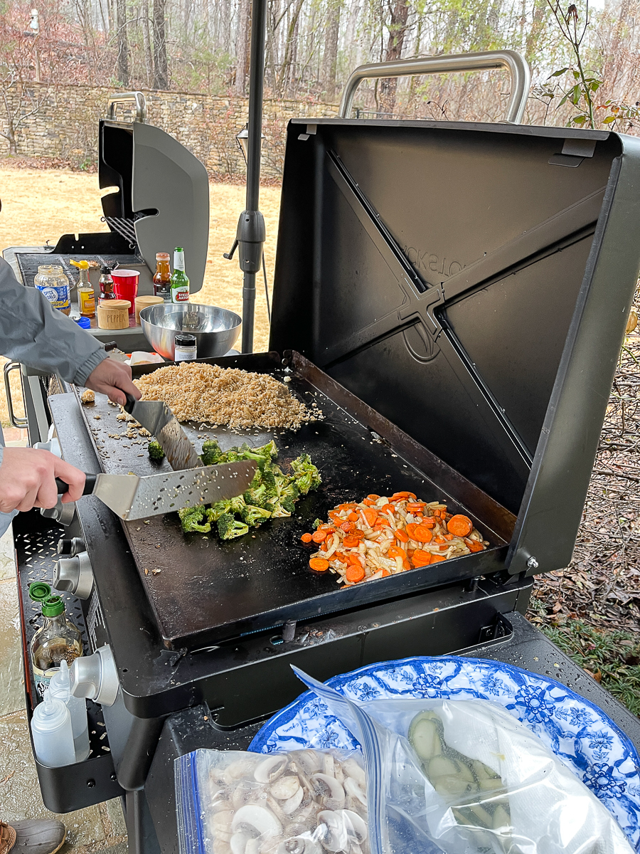 cooking on a blackstone grill