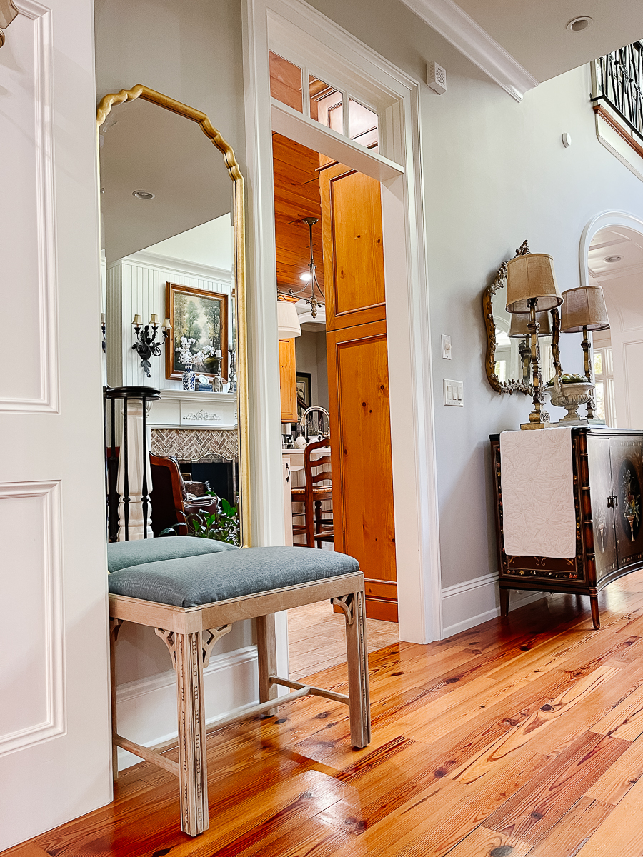 view into kitchen of stool