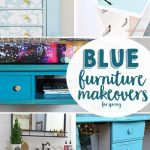 Blue furniture makeovers just in time for spring are the features from Inspiration Monday! Join us each week for a chance to be featured!