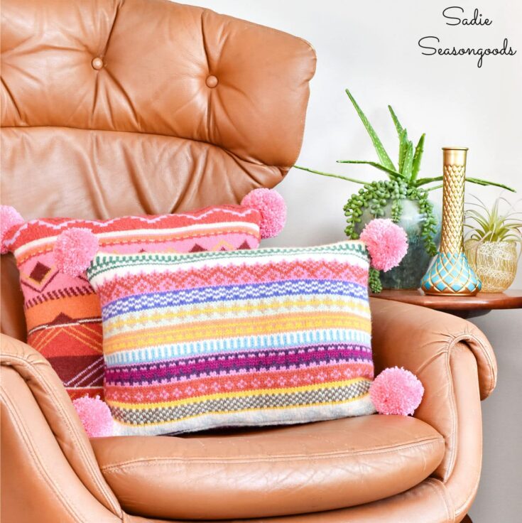 Image for Boho Pillow Covers from Upcycled Sweaters