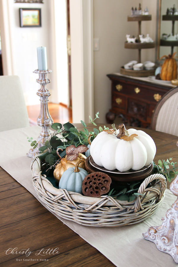 pumpkins in tray