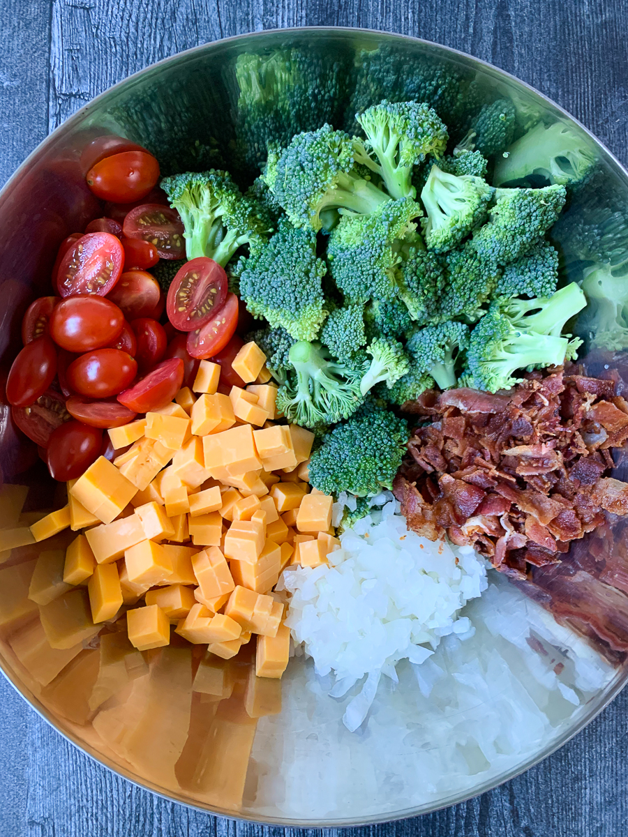 ingredients for broccoli salad