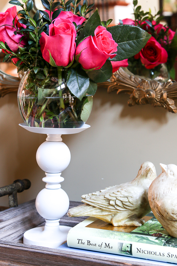 Thrift store candlesticks are not just for candles! Check out these multiple uses from this post!!! #thriftstoremakeover #candlesticks #DIY #spraypaint #homedecor