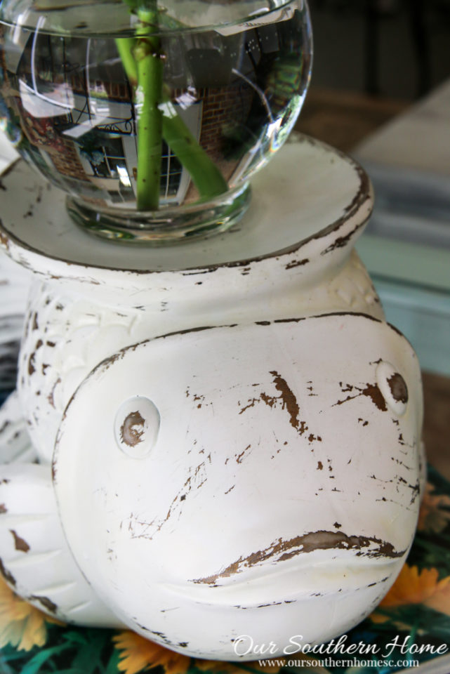 Carved first vase thrift store makeover by Our Southern Home #thriftstoremakeover