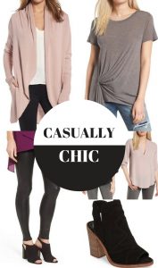 Casually Chic outfits that can work for day or night with accessories!