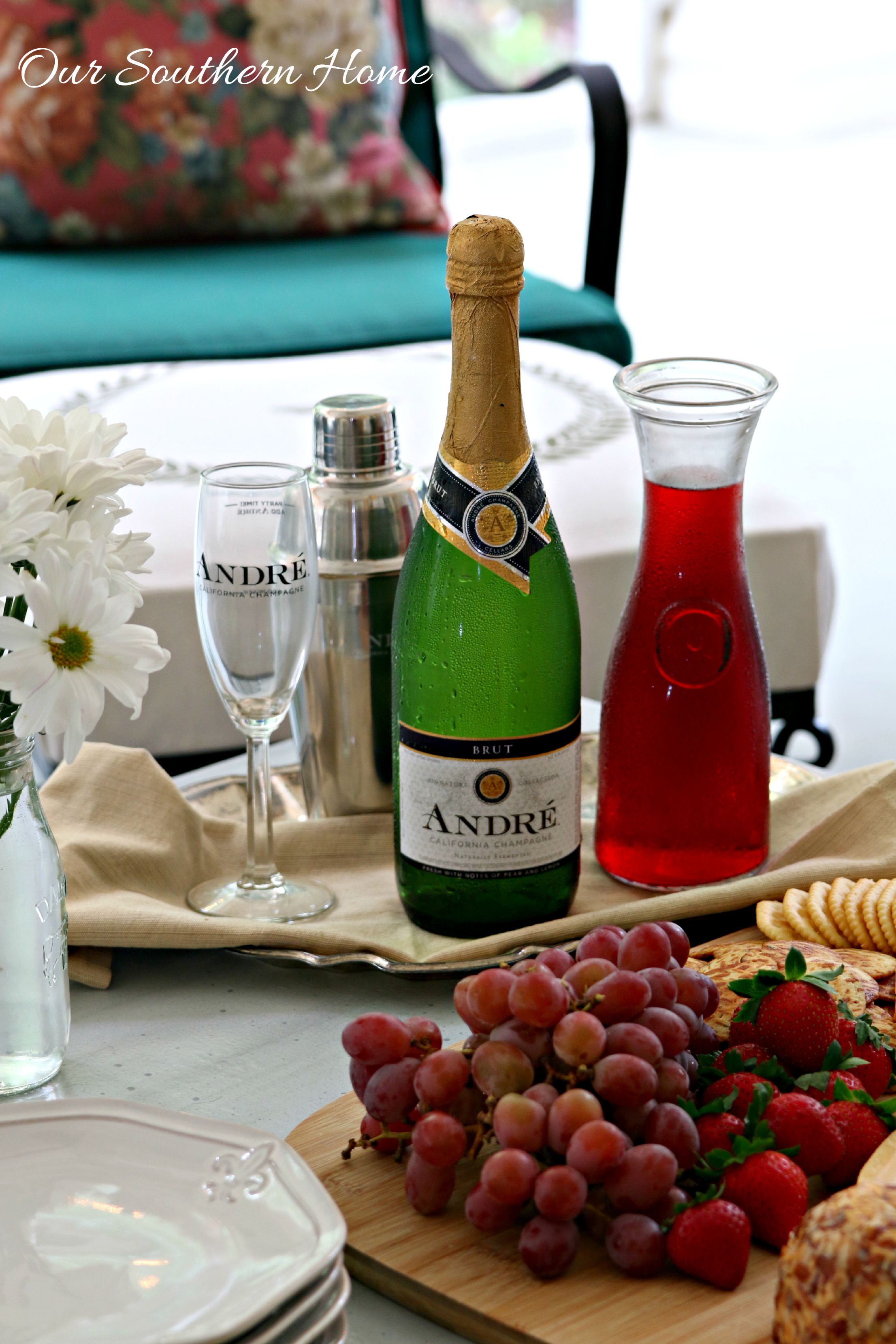 Celebrate at home with ideas from Our Southern Home. You can create a beautiful evening in with just a trip to the grocery store! #sp #epicwithandre