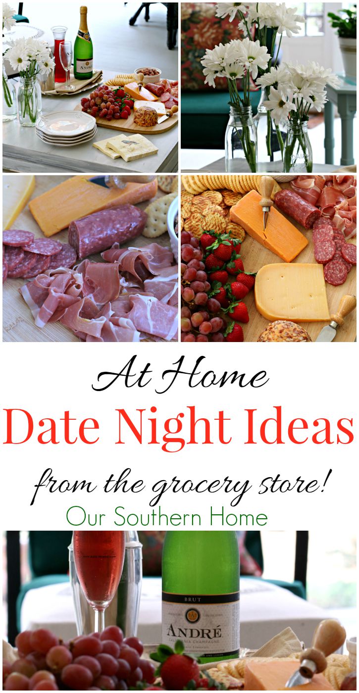 Celebrate at home with ideas from Our Southern Home. You can create a beautiful evening in with just a trip to the grocery store! #sp #epicwithandre