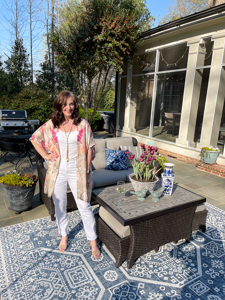 woman in summer outfit