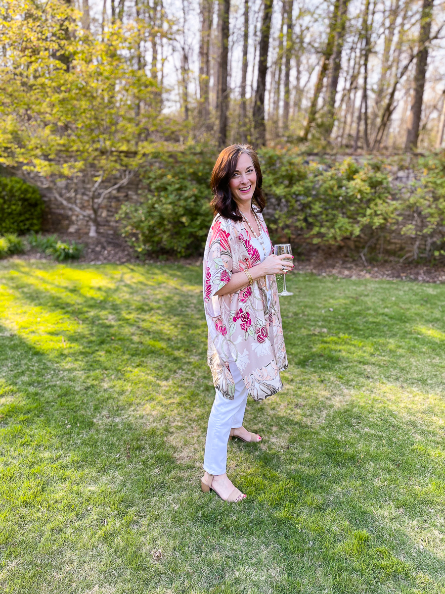 woman standing in yard