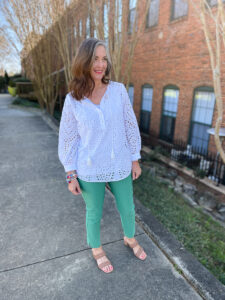 spring outfit on a woman