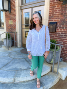 spring outfit on a woman