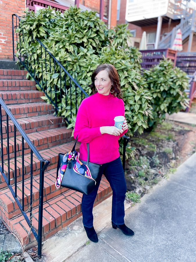 woman standing by stairs