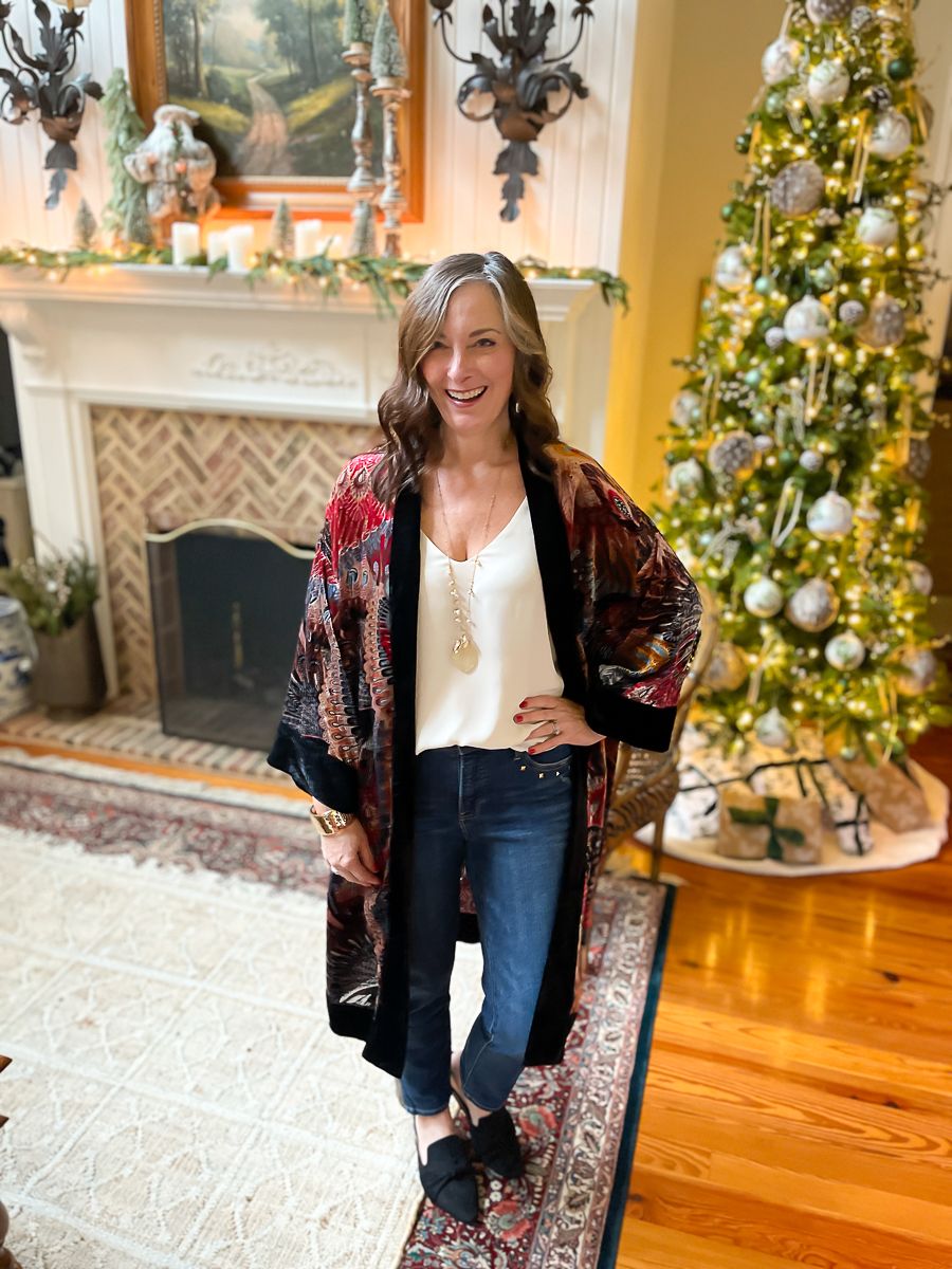 woman by a tree