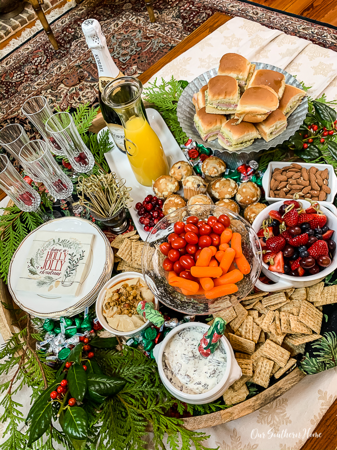 christmas brunch tray