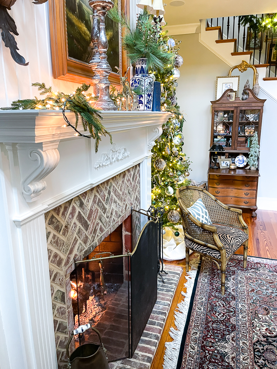 side view of mantel
