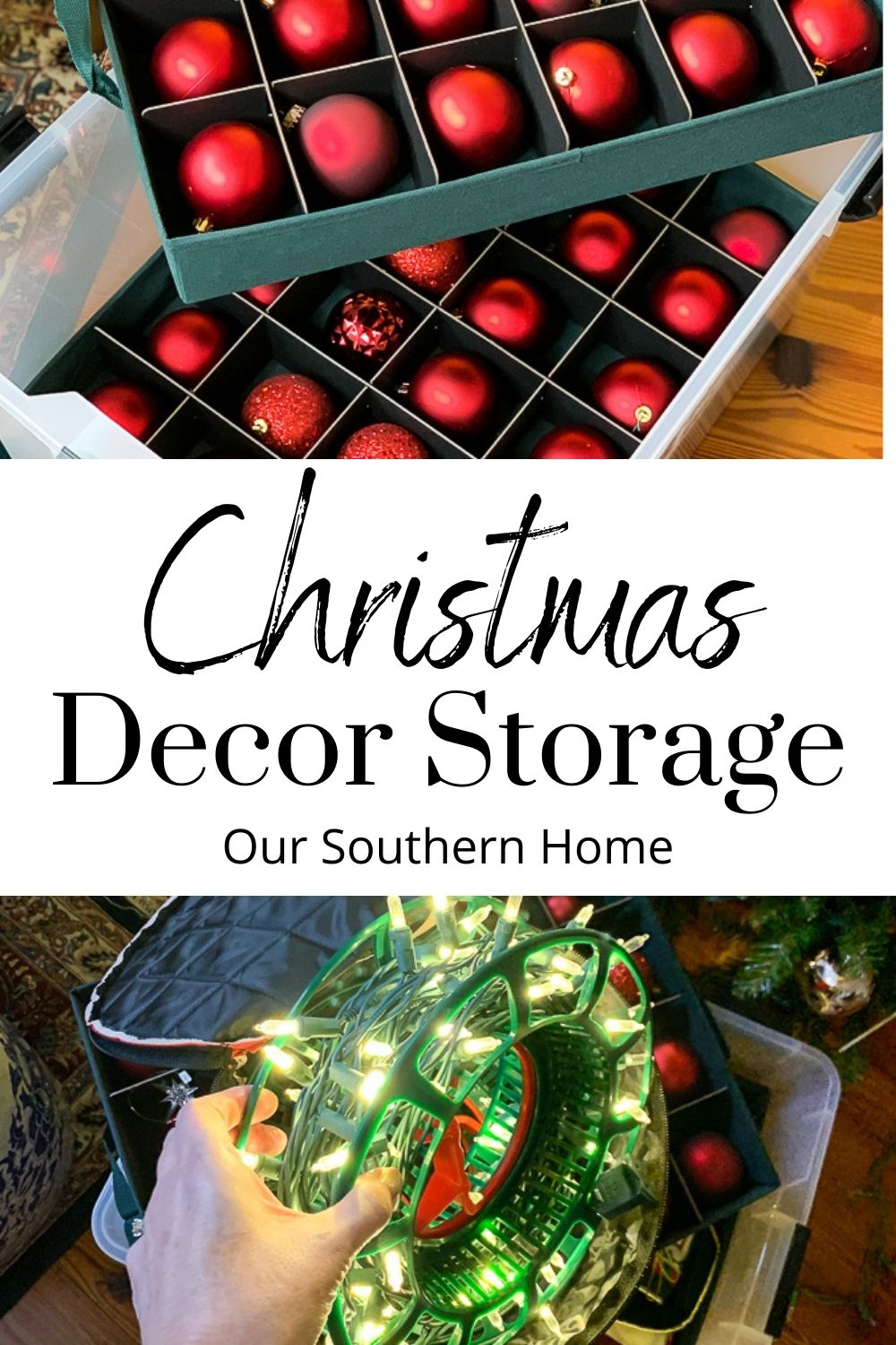 christmas decor storage containers