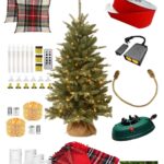 christmas decorating items in a collage