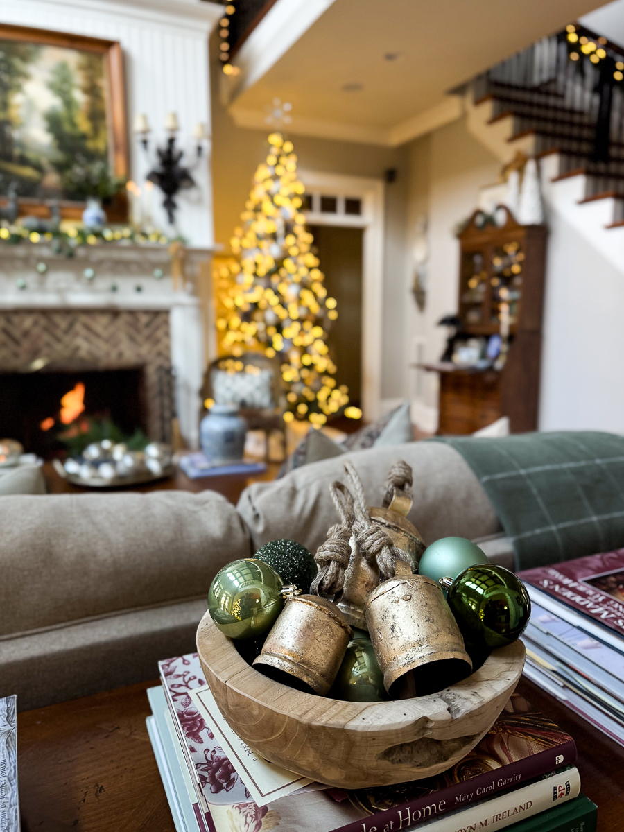 upclose of christmas bells