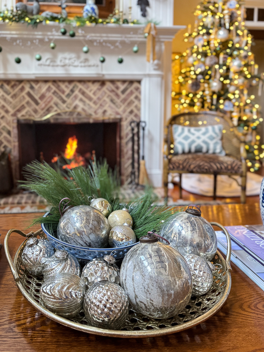 ornaments on coffee table