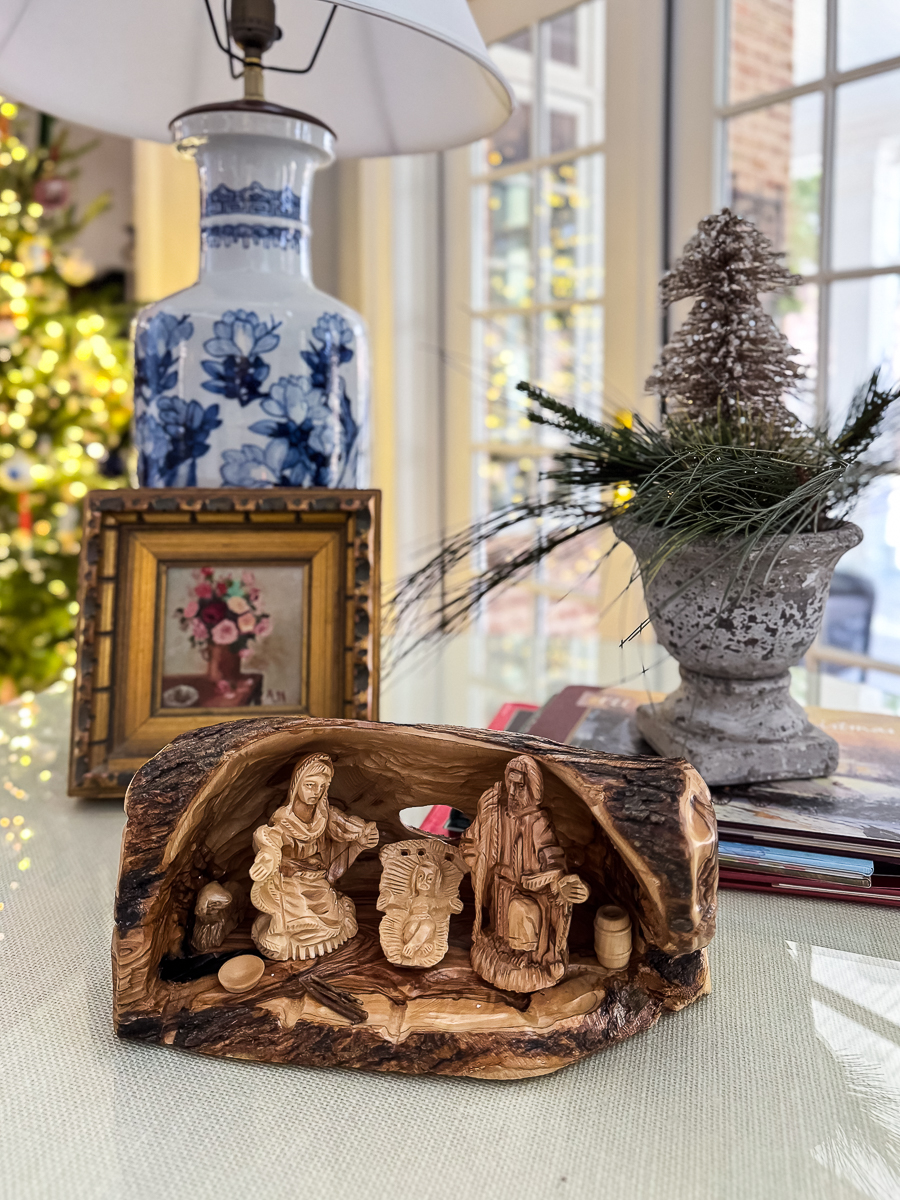 wood nativity scene