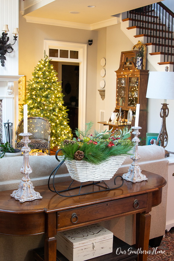 Christmas Sleigh Centerpiece