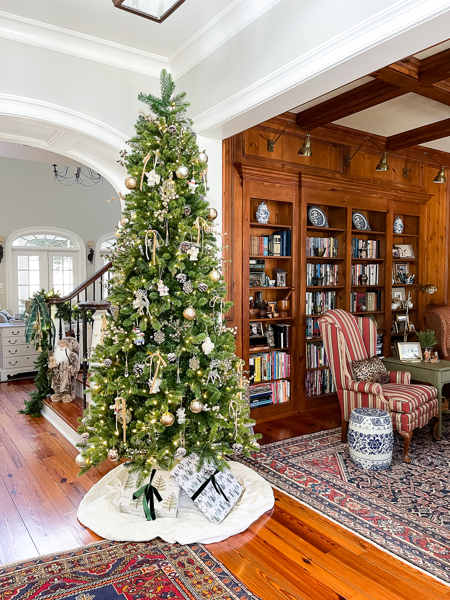 christmas tree in foyer
