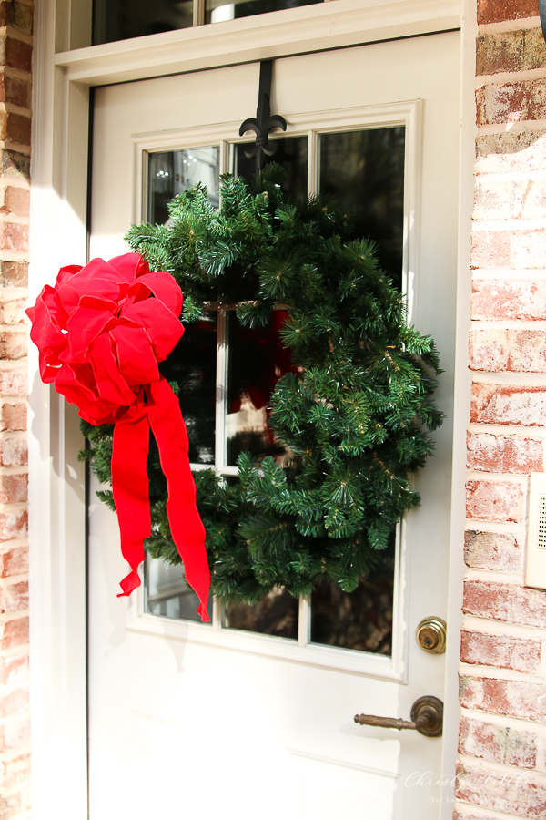 wreath with red box