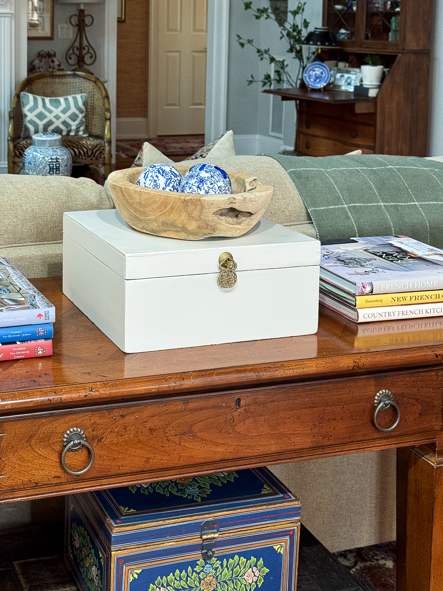 up close of white box