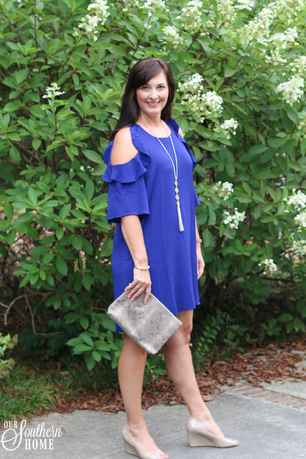 Cobalt Blue Cold Shoulder dress from Umgee is my new favorite dress!