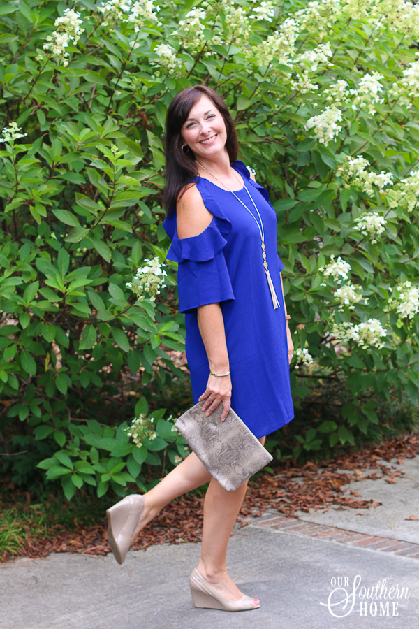 Cobalt Blue Cold Shoulder dress from Umgee is my new favorite dress!