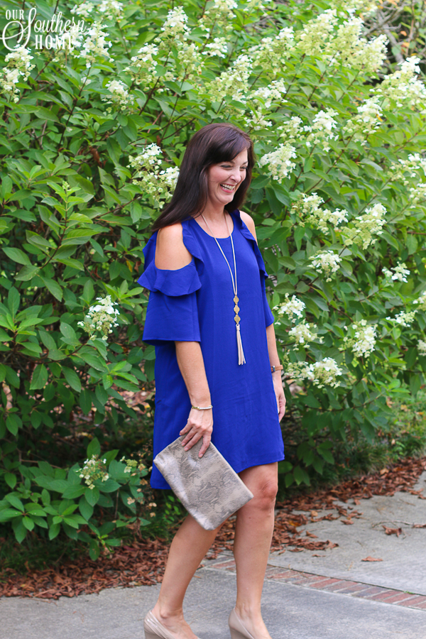 Cobalt Blue Cold Shoulder dress from Umgee is my new favorite dress!