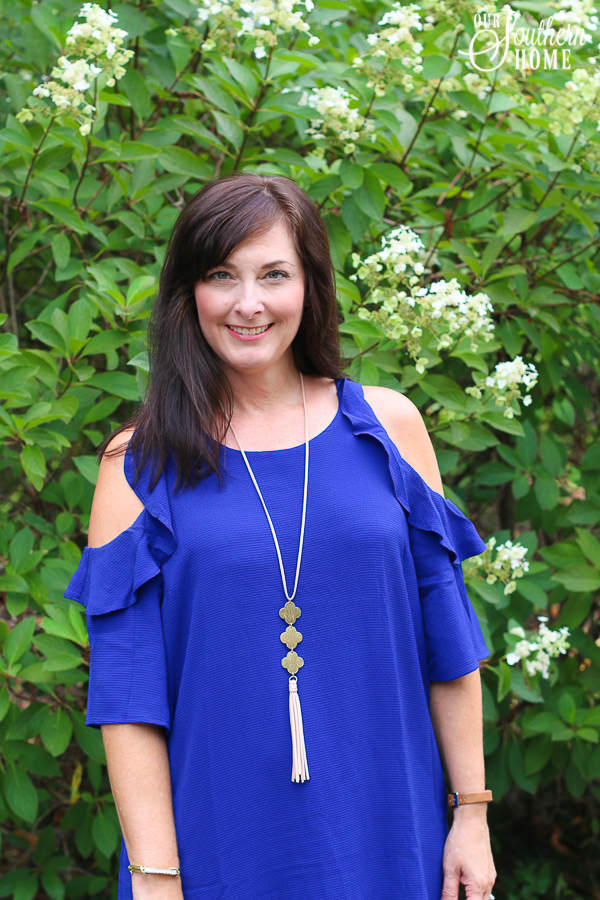 Cobalt Blue Cold Shoulder dress from Umgee is my new favorite dress!