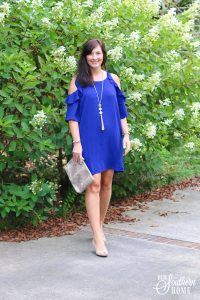 Cobalt Blue Cold Shoulder dress from Umgee is my new favorite dress!