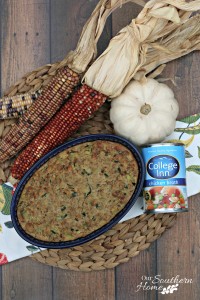 Cornbread Dressing Recipe using College Inn broth found at Walmart. #ad #POURLOVEINN