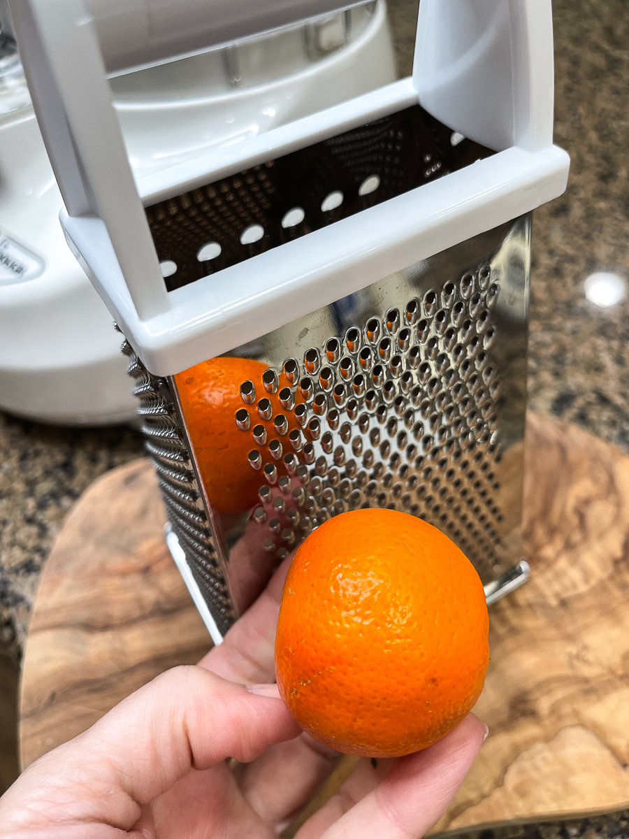 zesting an orange
