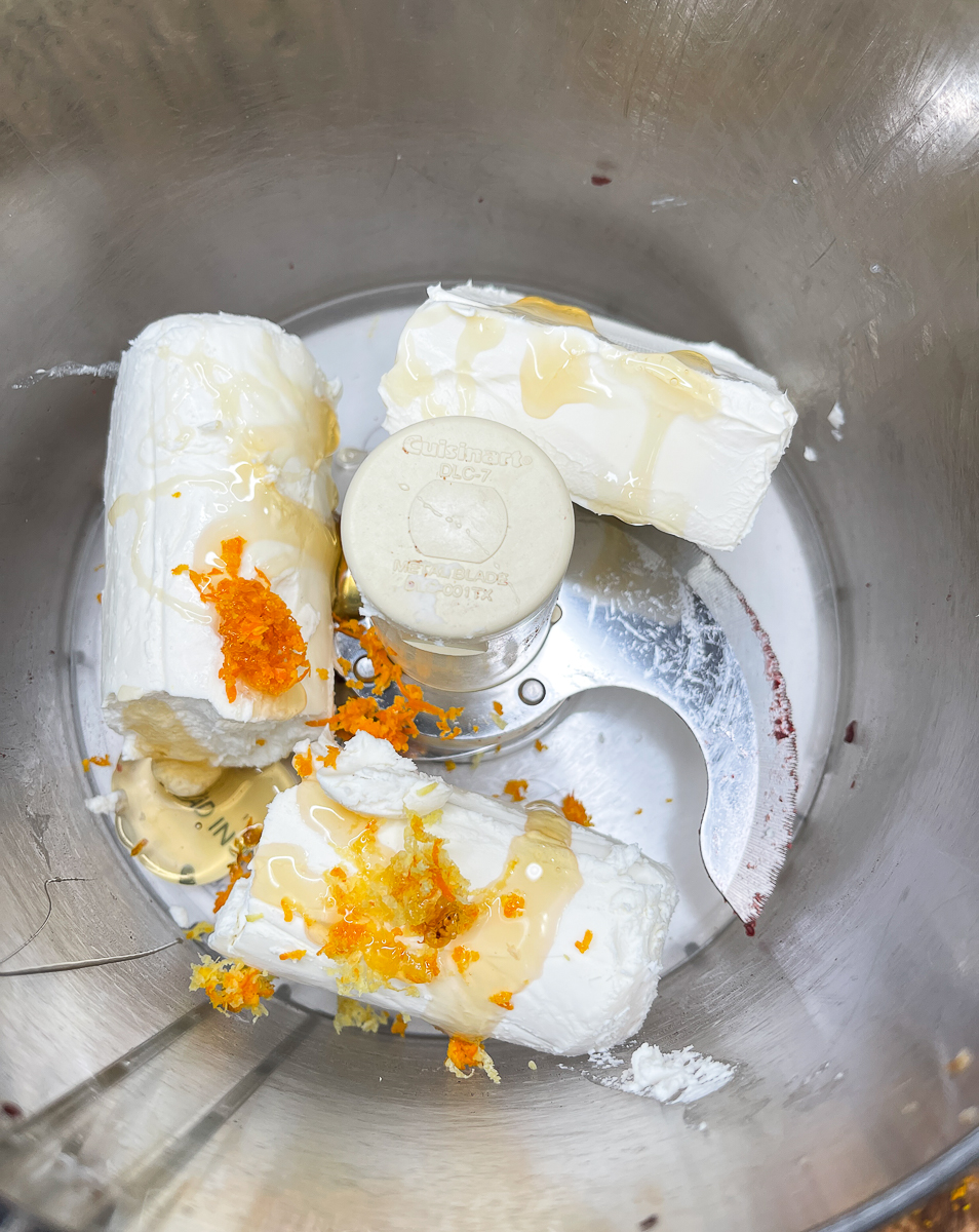 cheese and citrus in a food processor