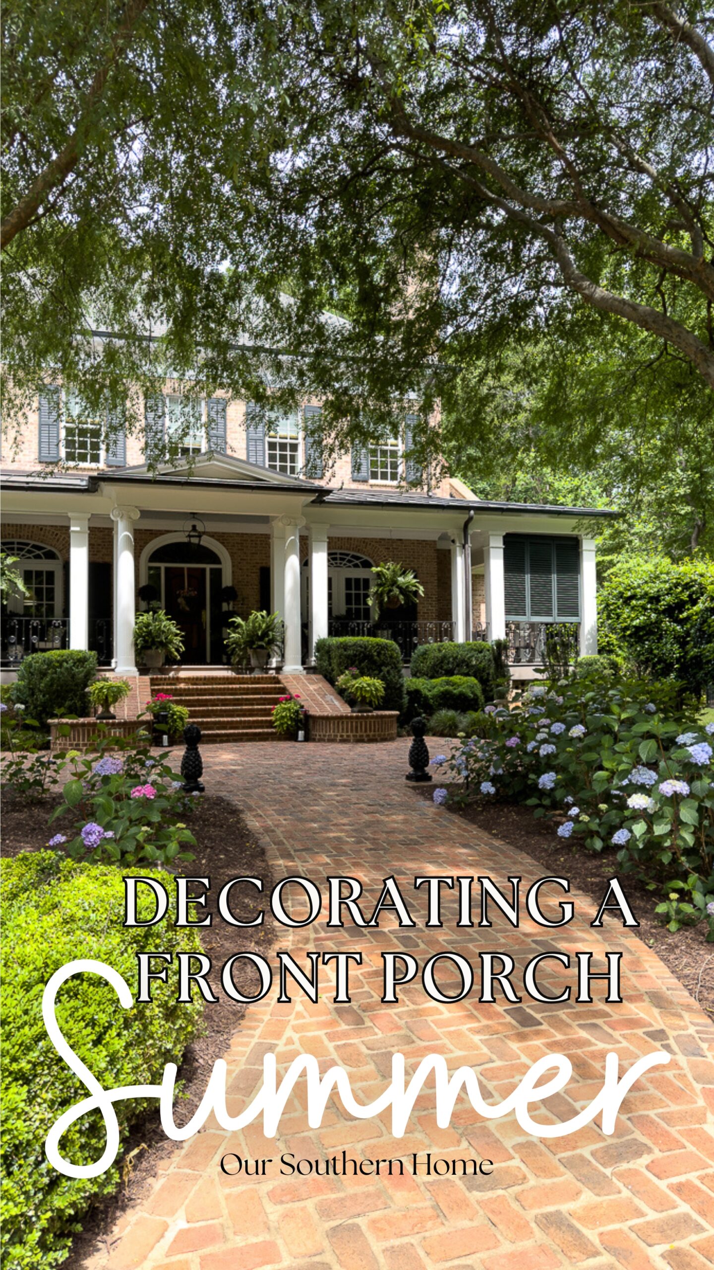 front of house with text overlay