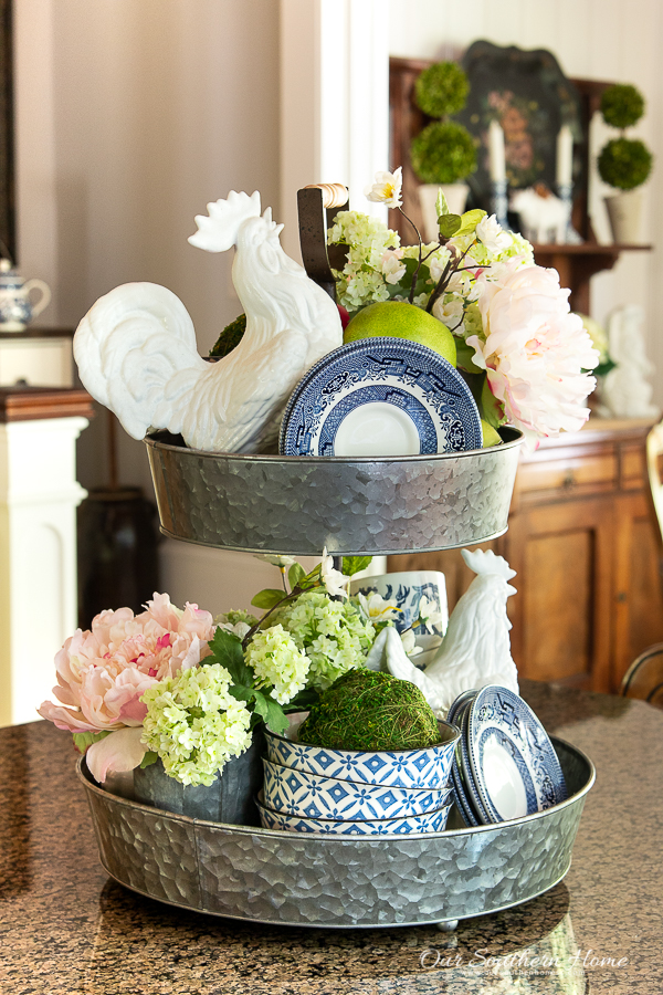 christmas home tour youtube Decorating a Tiered Stand