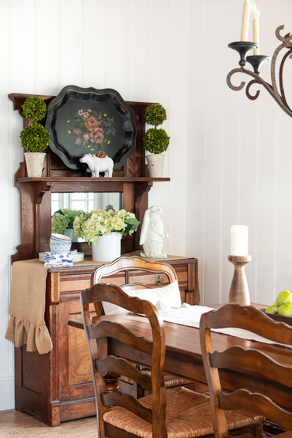 Spring Hutch with Stoneware Crock