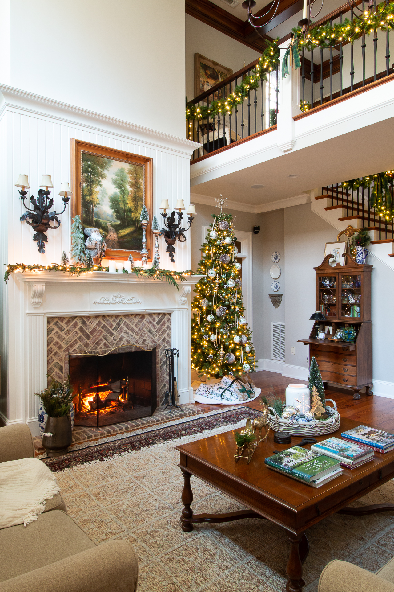 Christmas tree in the family room