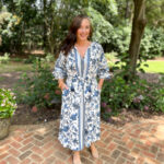 woman in floral dress