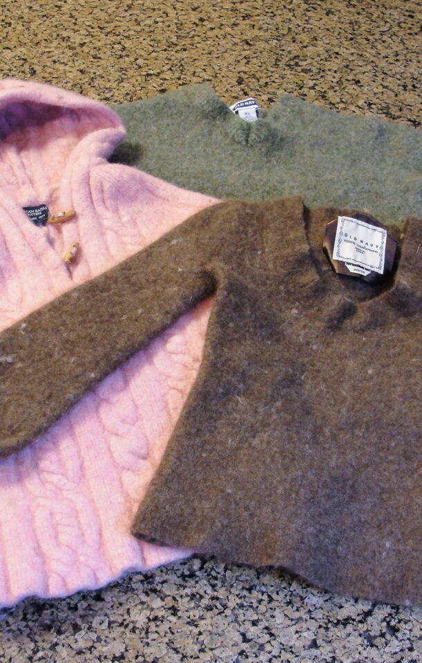 How to Felt Leaves from Thrift Store Wool Sweaters