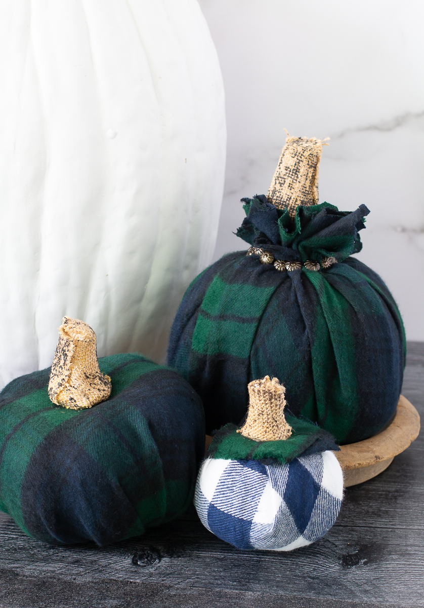 Easy Flannel Pumpkins + Home and Decor Encore