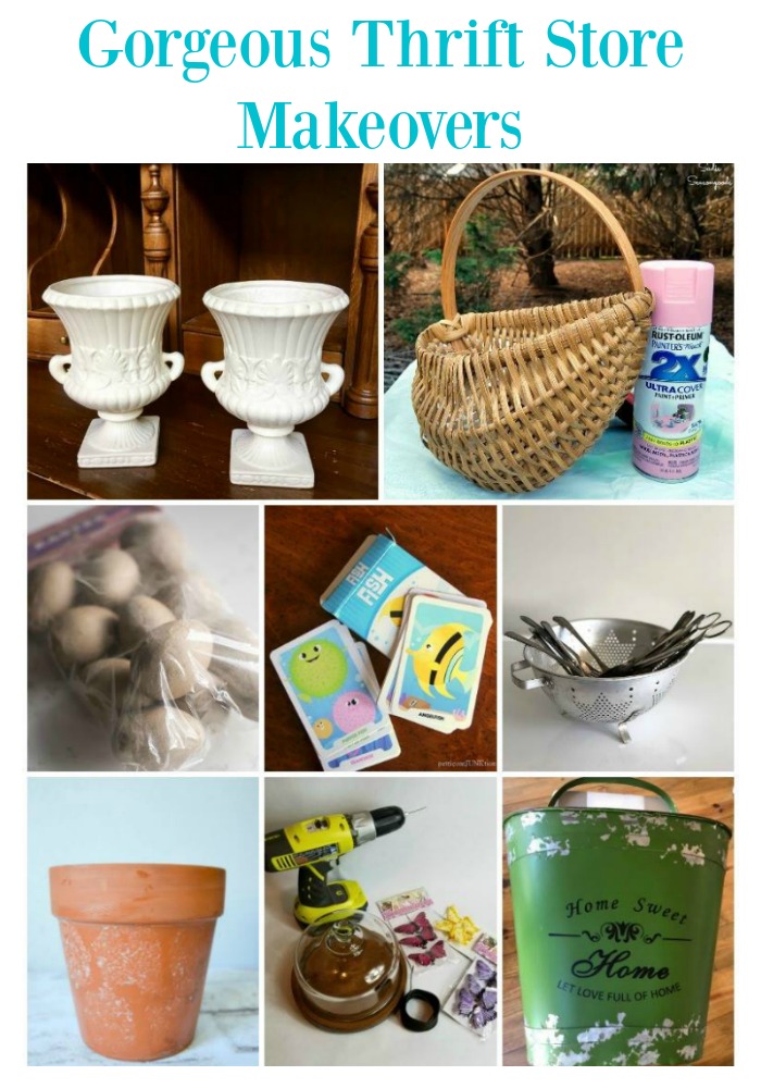 Join us each month for thrift store decor makeover ideas! So creative! Here are the before.