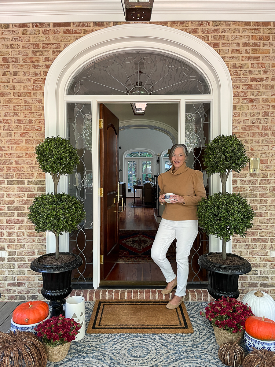 woman at door
