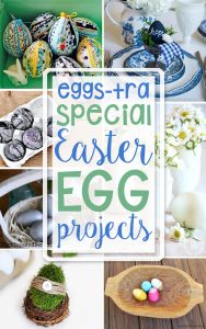 Sweet Easter Egg projects just in time for the special holiday and are the features from Inspiration Monday link party. Join us each week for ideas and a chance to be featured! #easter #eggprojects #eastereggs #spring