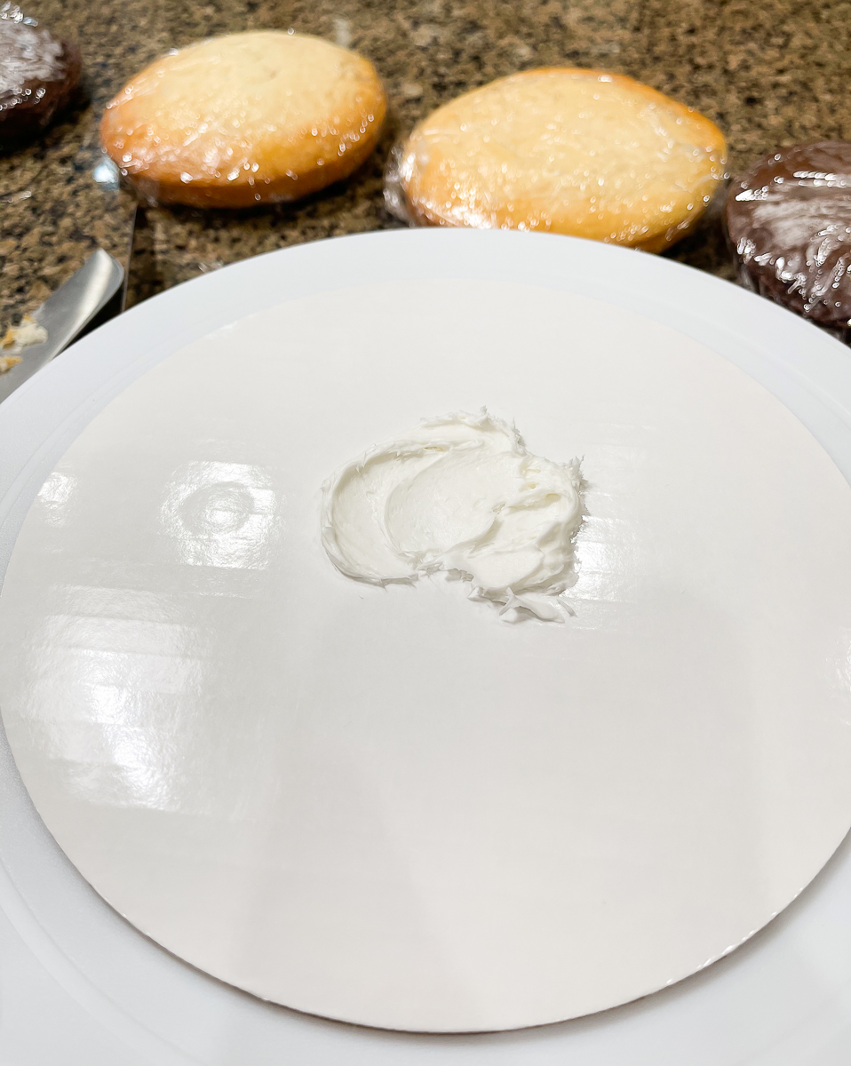 cardboard with icing