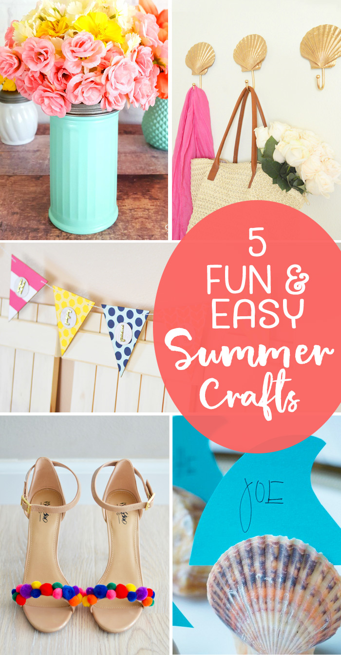 Fun and Easy summer crafts are the features from this week's Inspiration Monday link party!